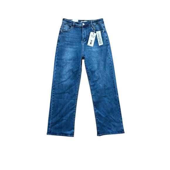 NWT Katch Me Wide Leg Stretch Jeans Women XL Denim Washed Blue High Waist - Picture 3 of 9